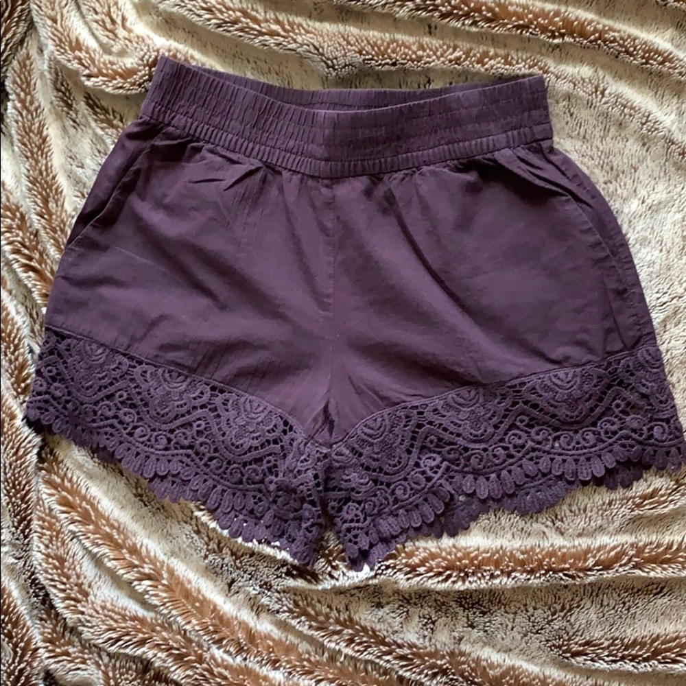 Purple H&M Shorts w/ Lace